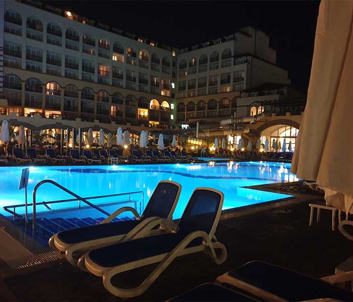 Luxury hotel room arranged by JetStream International for private jet crew and passengers