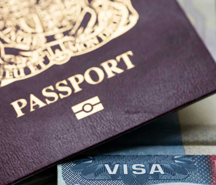 Travel consultant handling visa documentation for private aviation passengers and crew